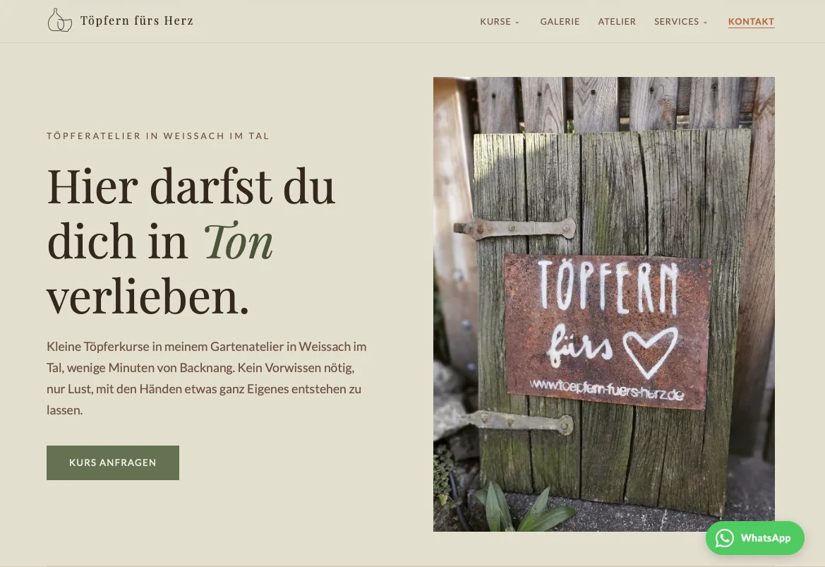 Startseite von Töpfern fürs Herz
